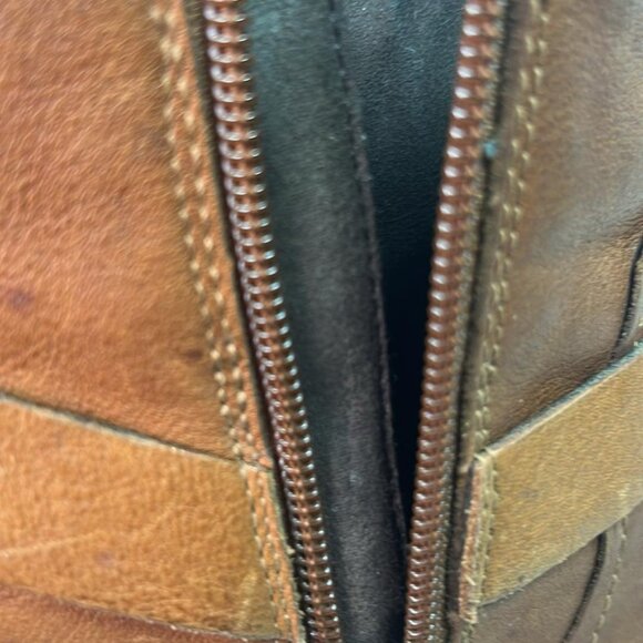 Korks by Kork Ease Brown Leather Zip Wedge Heel Ankle Boots Women's 6M - Picture 6 of 16